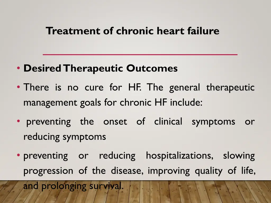 treatment of chronic heart failure