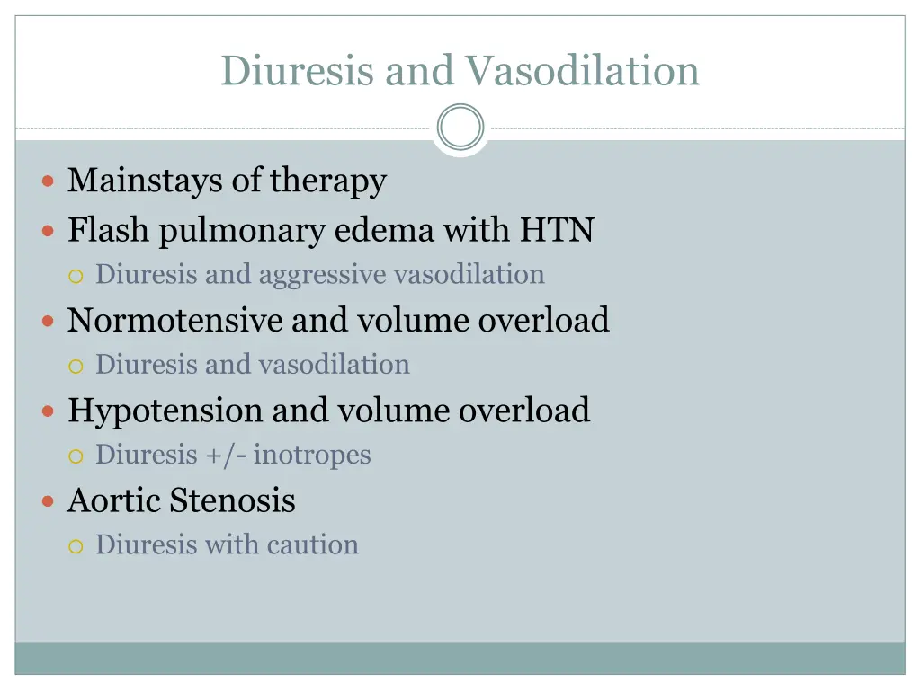 diuresis and vasodilation