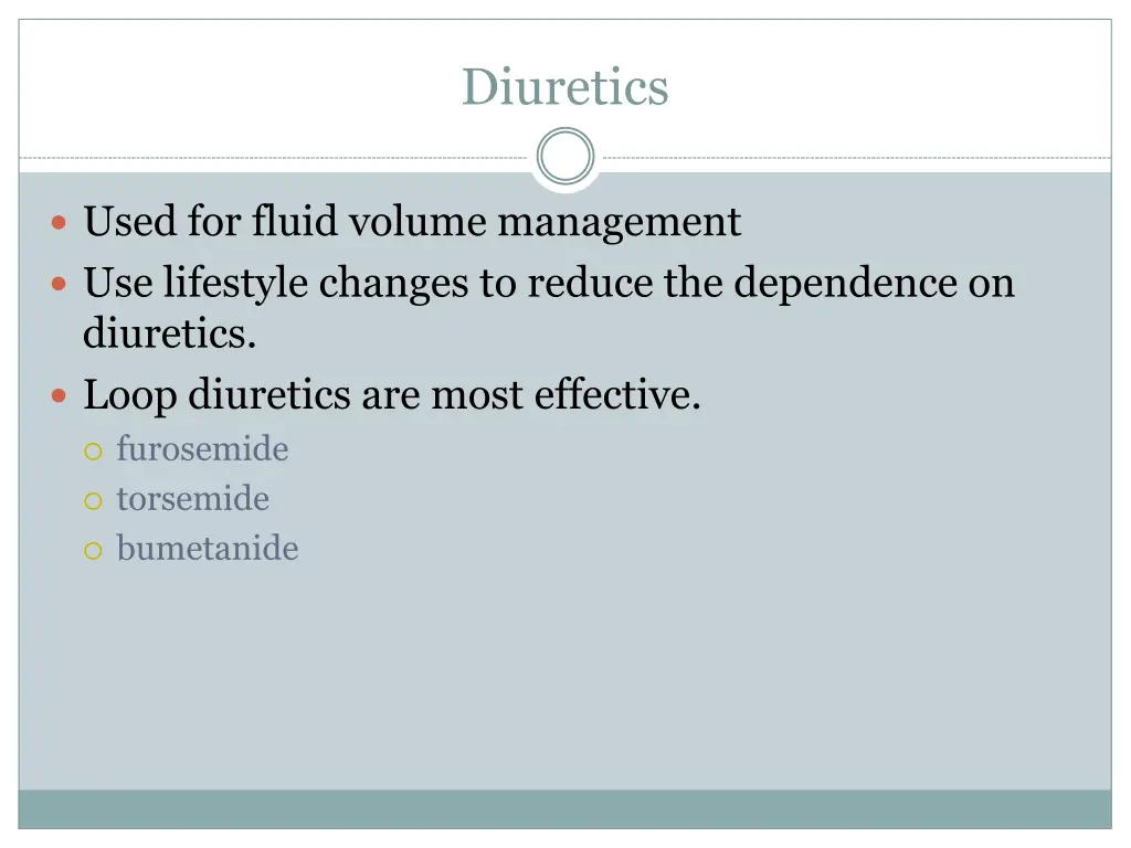 diuretics