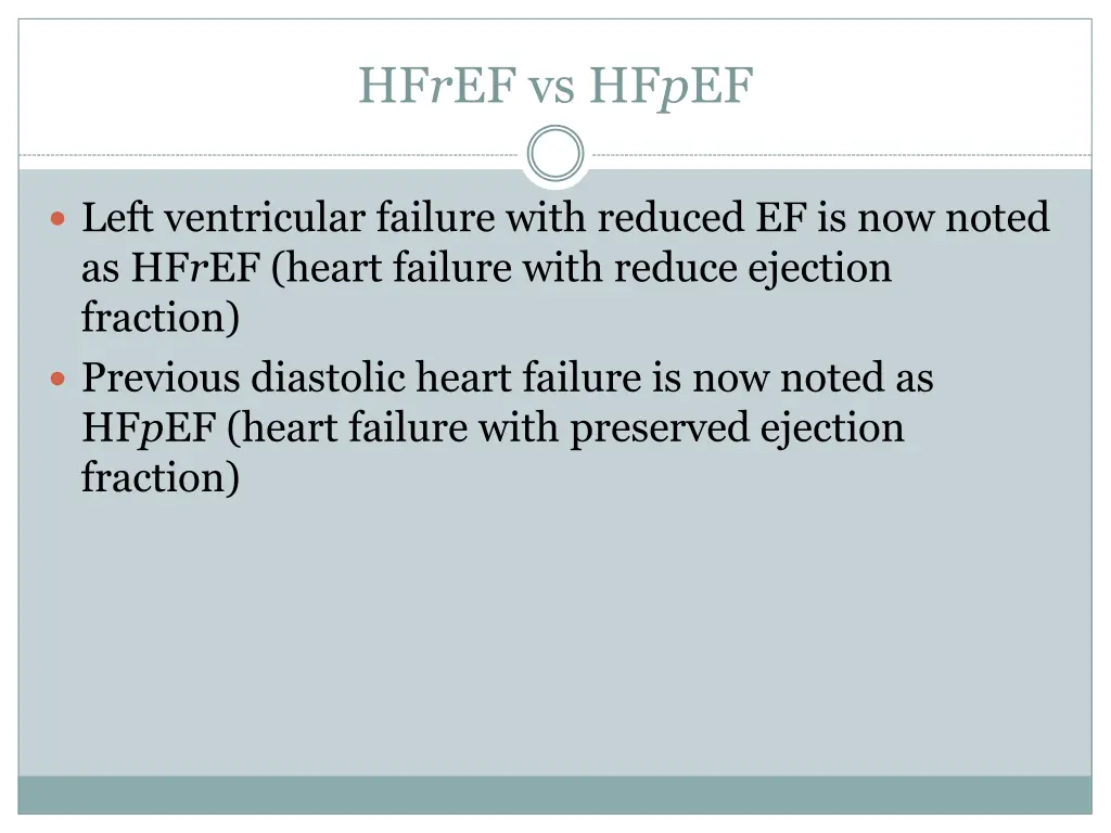 hf r ef vs hf p ef