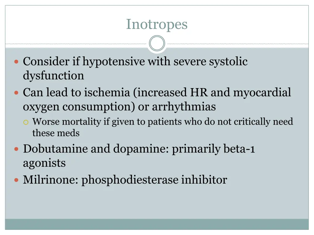 inotropes