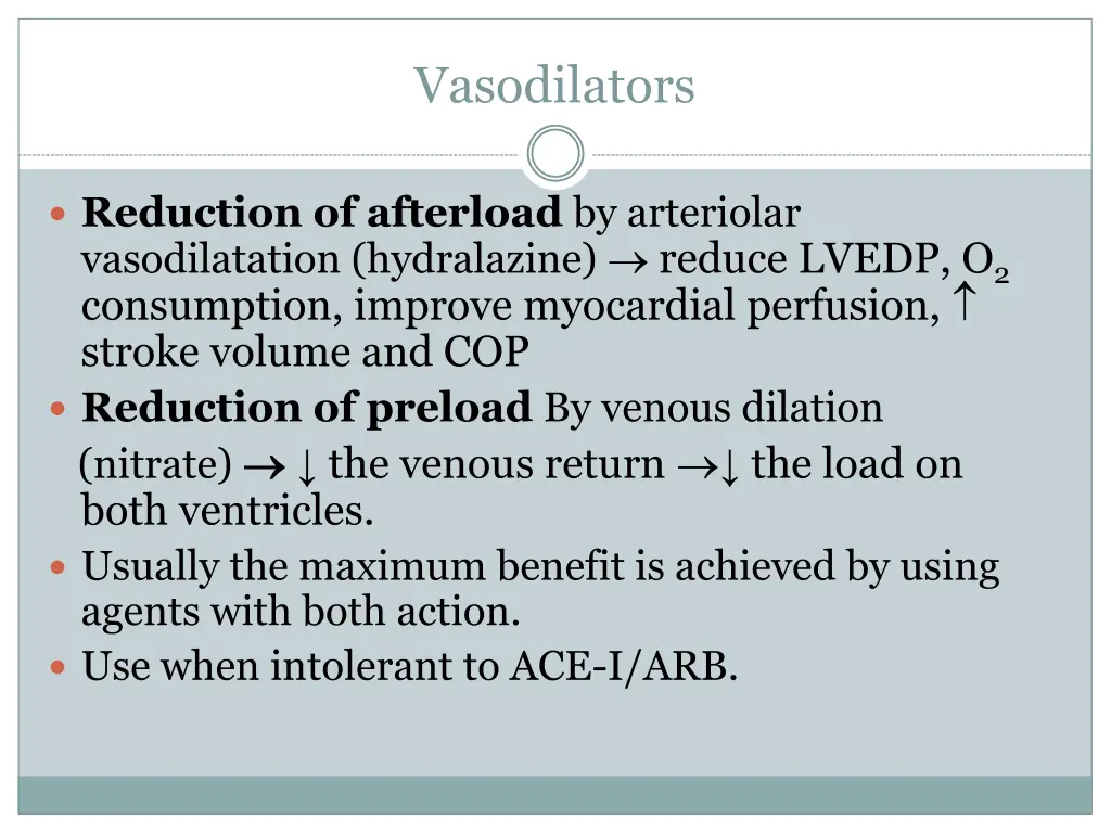 vasodilators