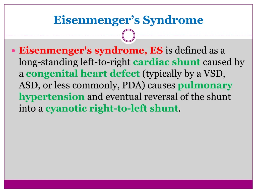 eisenmenger s syndrome