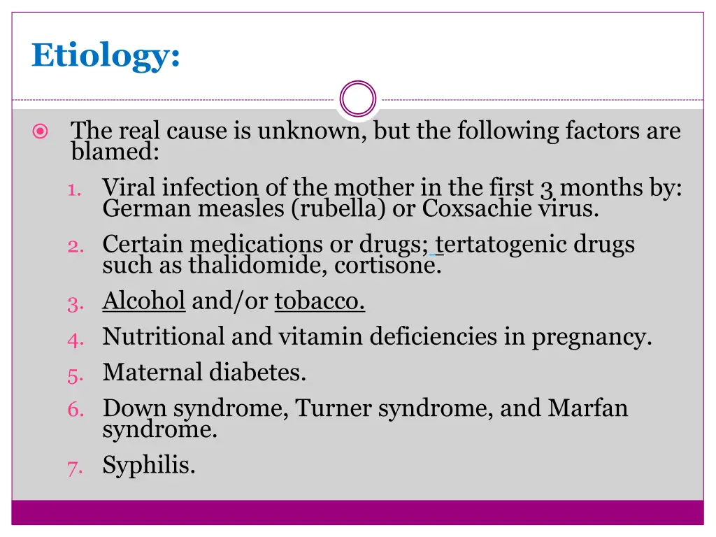 etiology