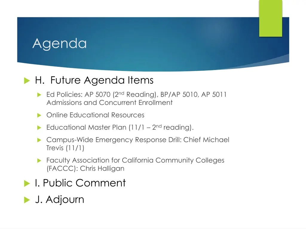 agenda 1