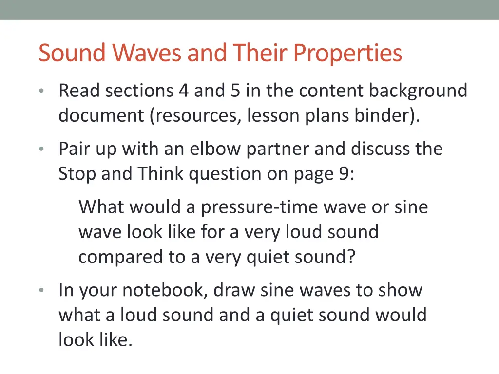 sound waves and their properties