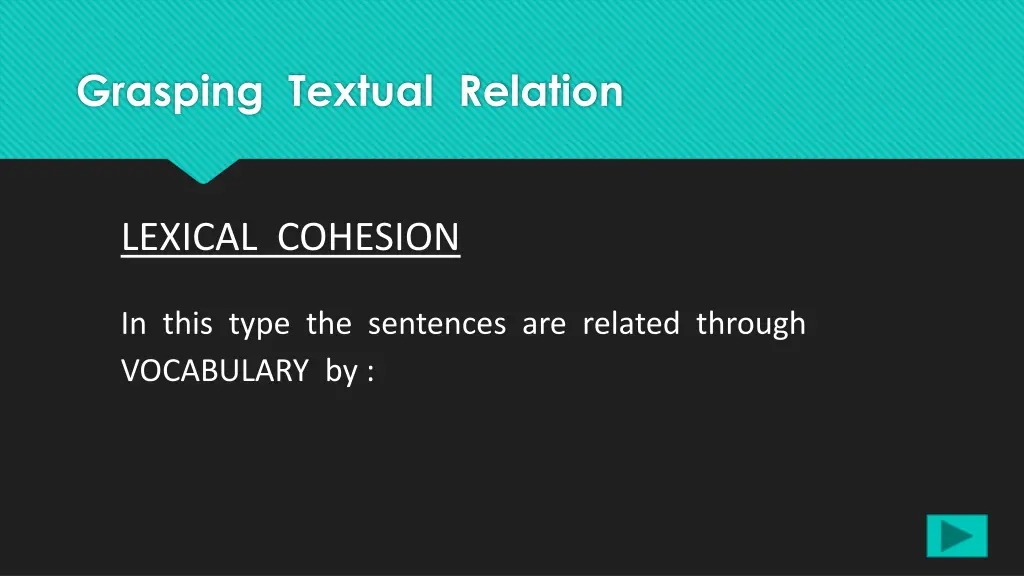 grasping textual relation 2