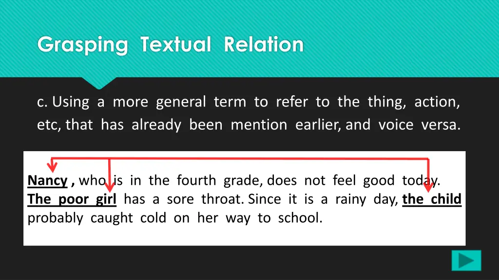 grasping textual relation 6