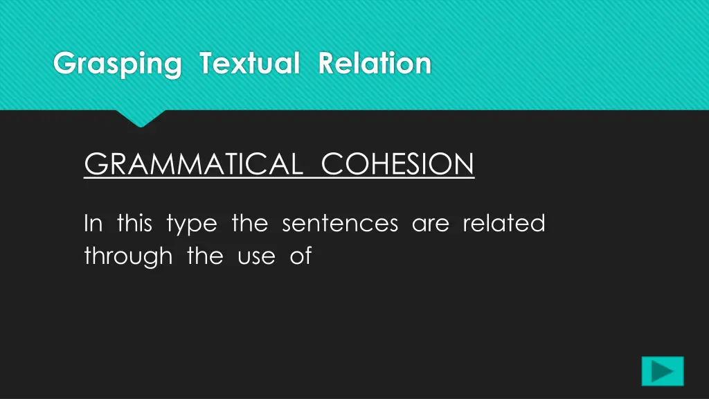 grasping textual relation 7