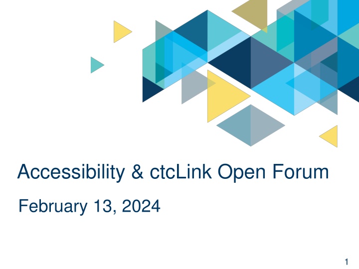 accessibility ctclink open forum