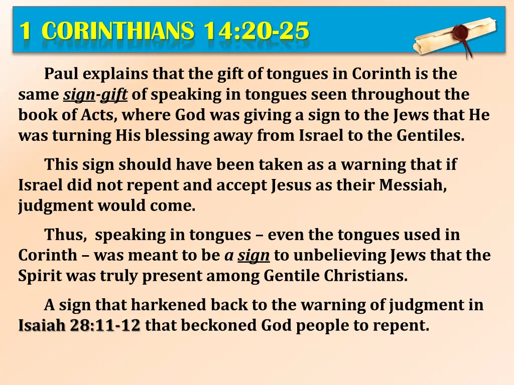 1 corinthians 14 20 25 2