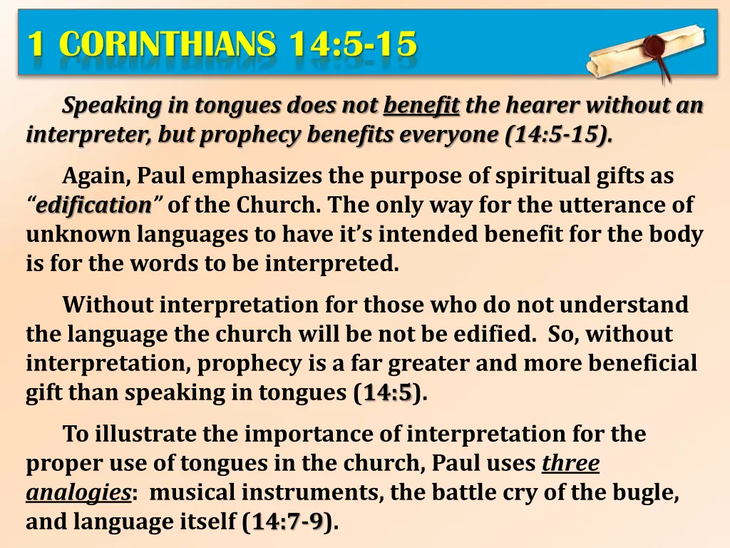 1 corinthians 14 5 15 1