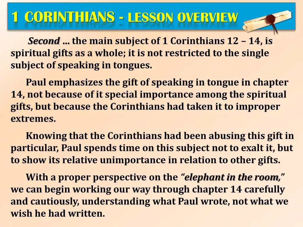 1 corinthians lesson overview 5