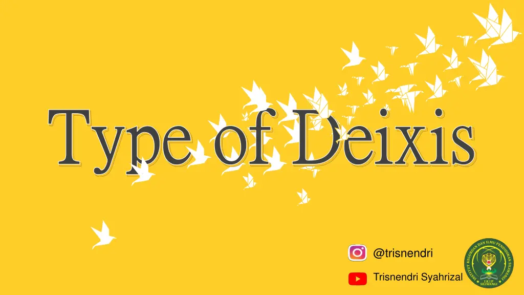 type of deixis type of deixis