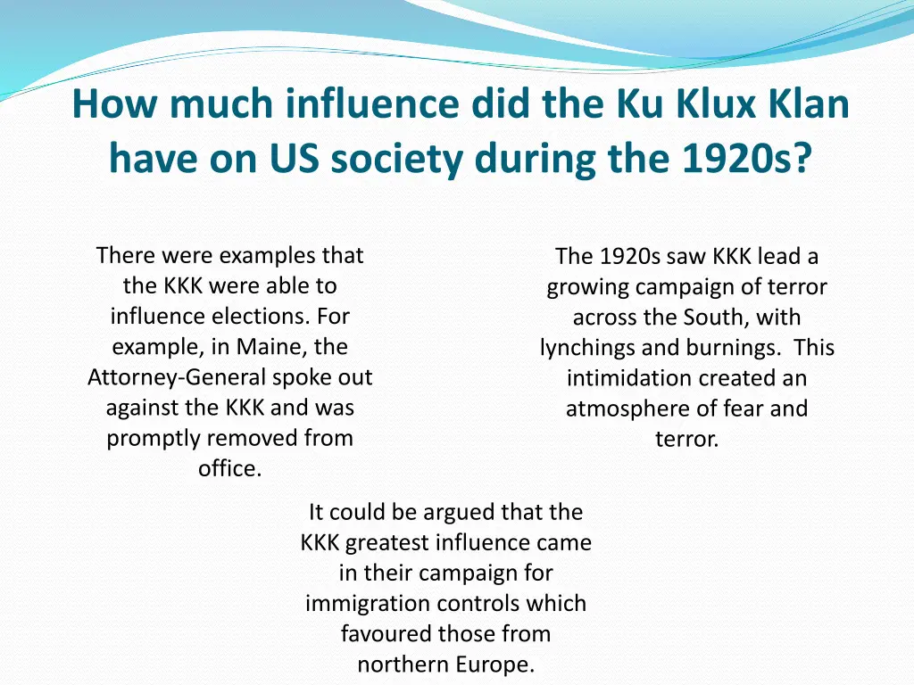 how much influence did the ku klux klan have