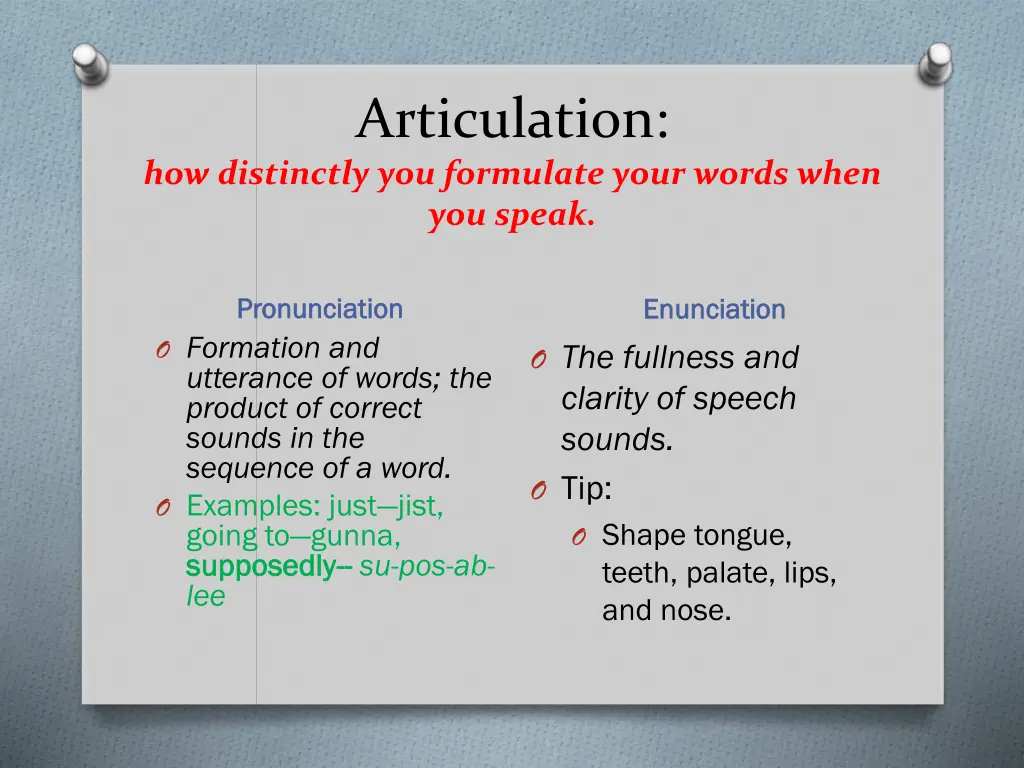 articulation