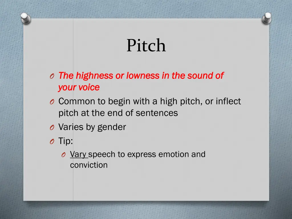 pitch