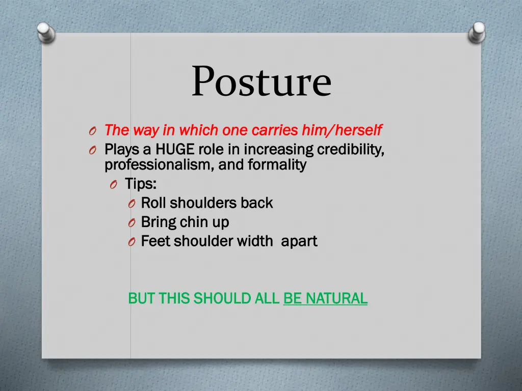 posture