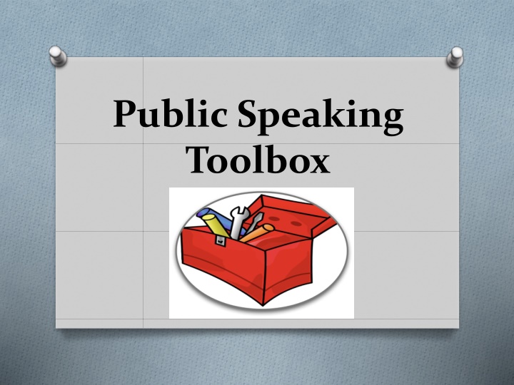 public speaking toolbox