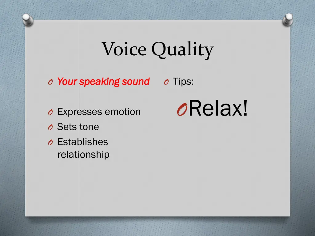 voice quality