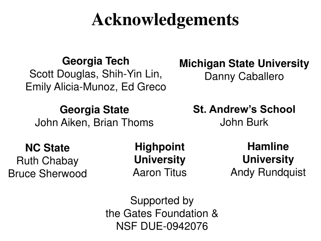 acknowledgements