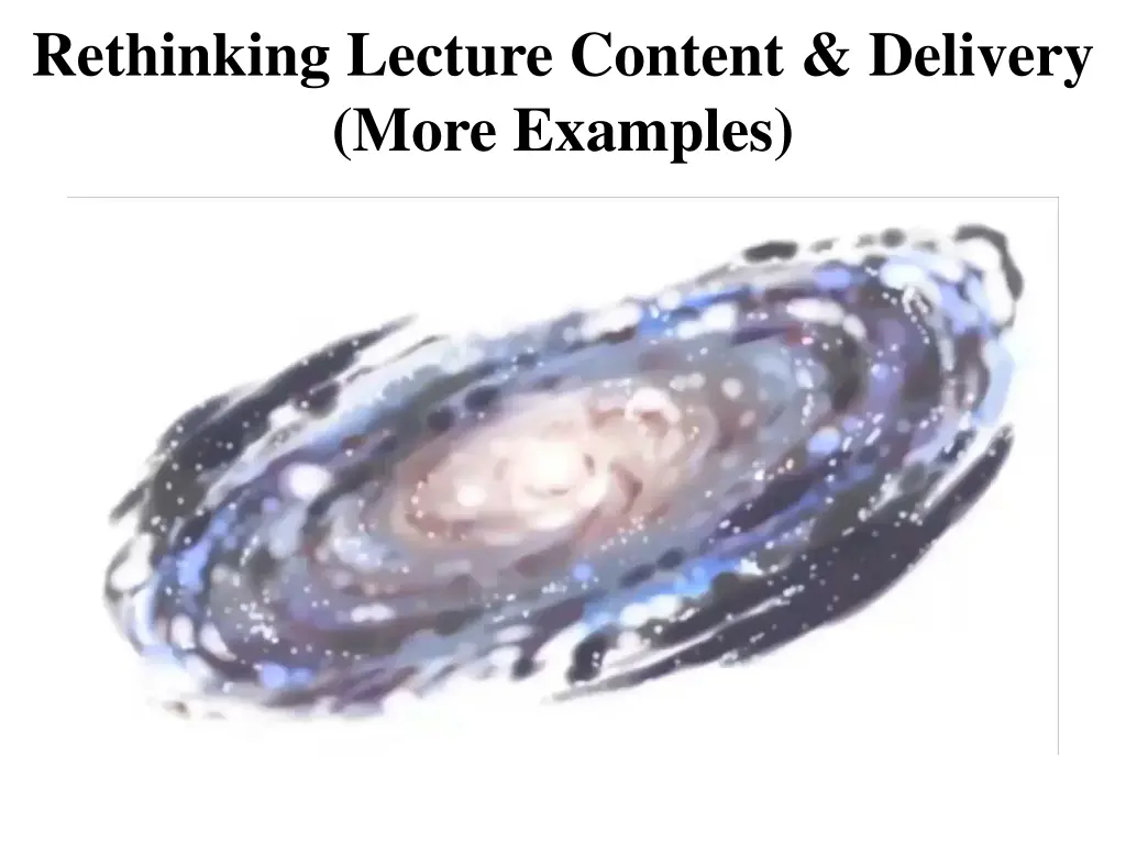 rethinking lecture content delivery more examples