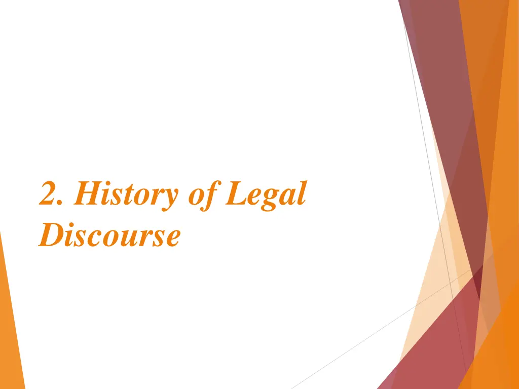 2 history of legal discourse