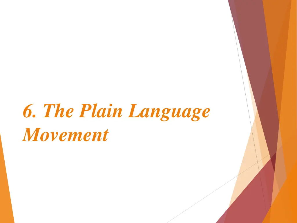 6 the plain language movement