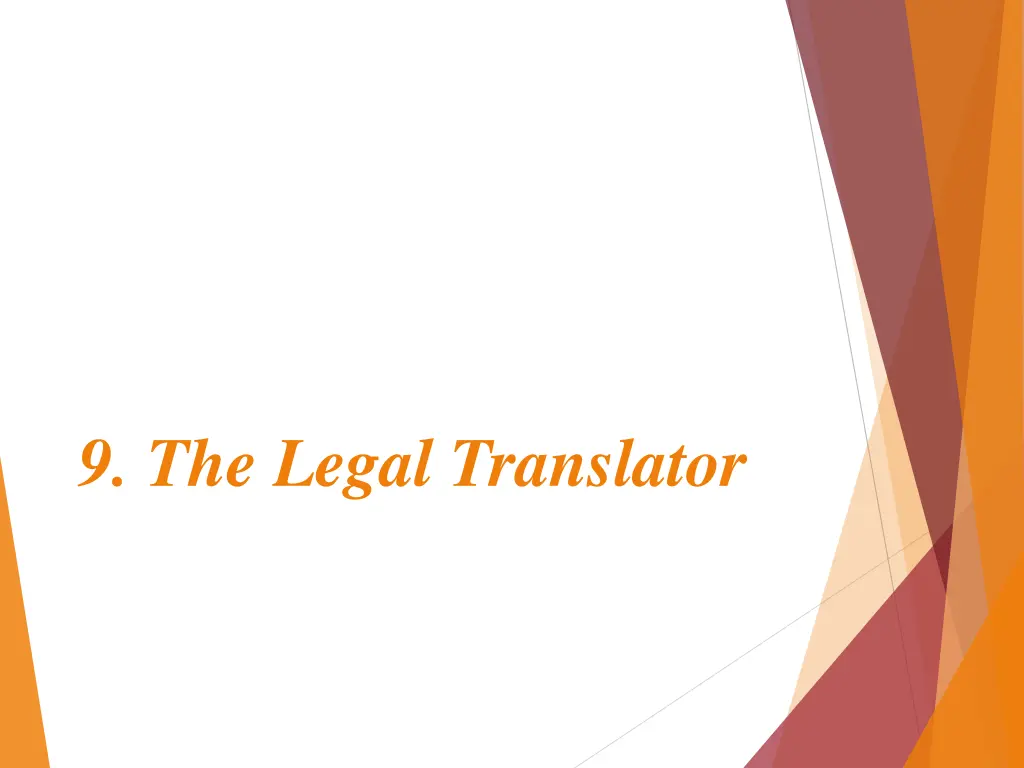 9 the legal translator