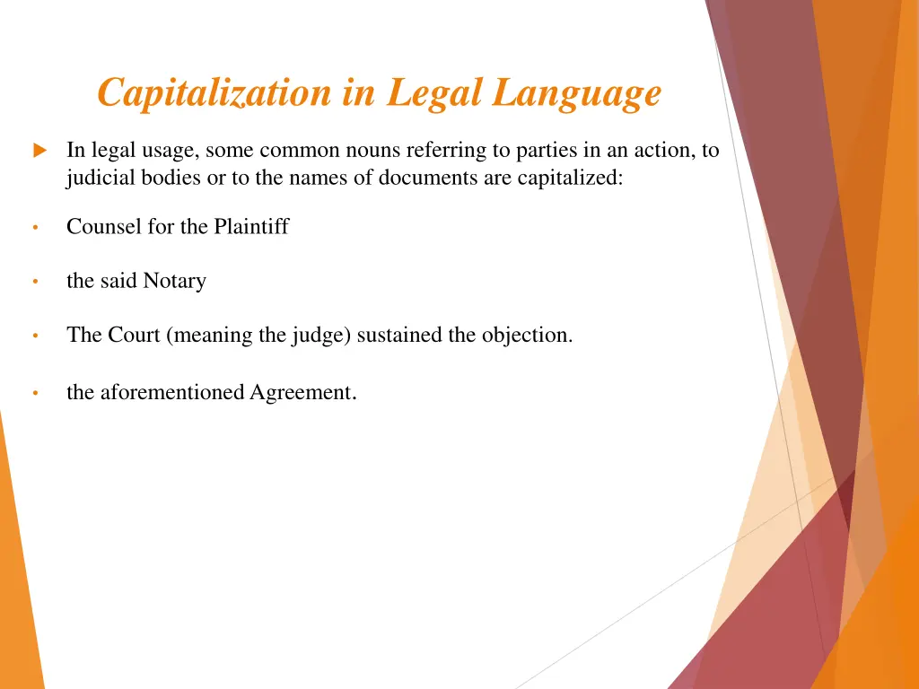 capitalization in legal language