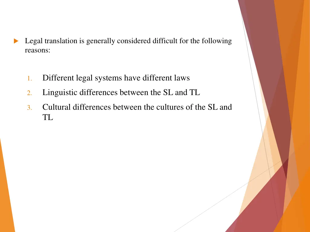 legal translation is generally considered