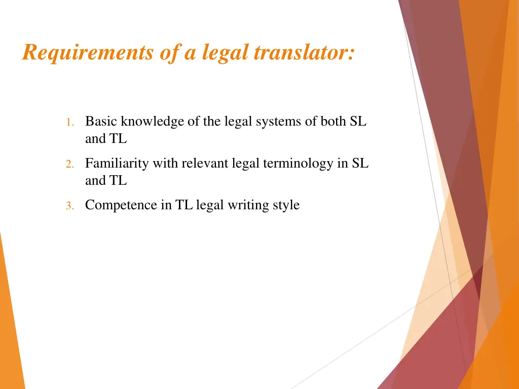 requirements of a legal translator