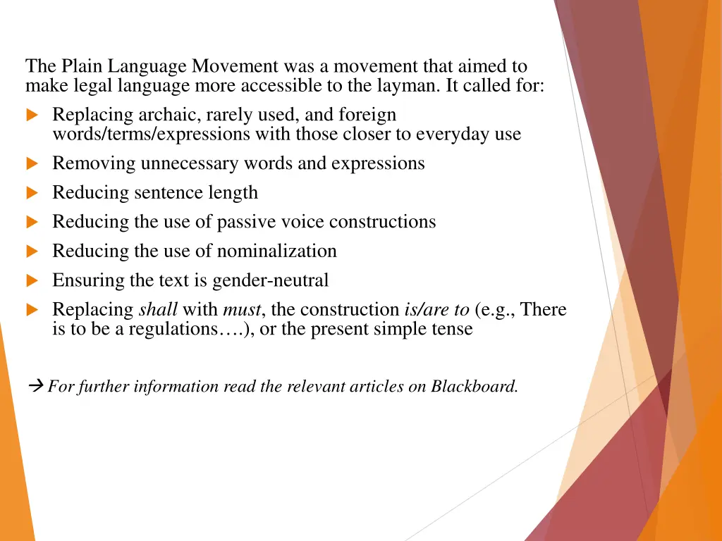 the plain language movement was a movement that