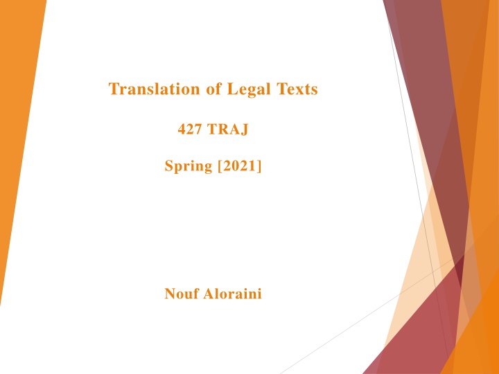 translation of legal texts