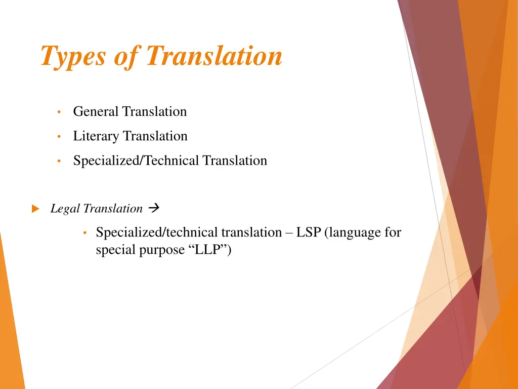 types of translation