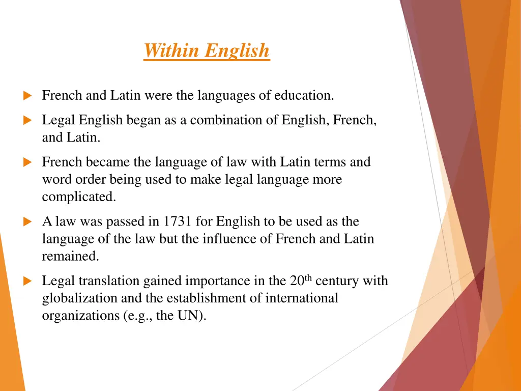 within english