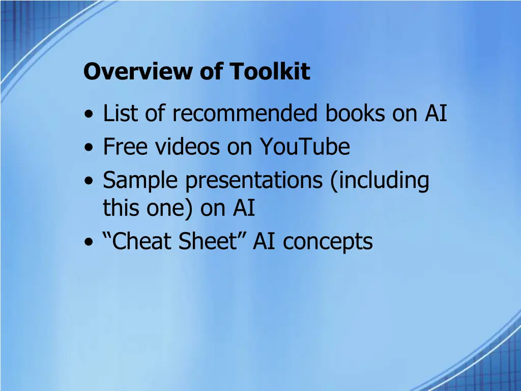 overview of toolkit