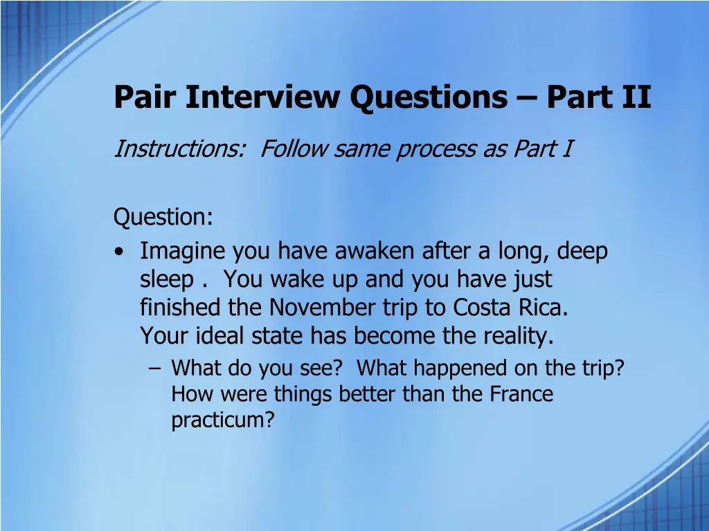 pair interview questions part ii