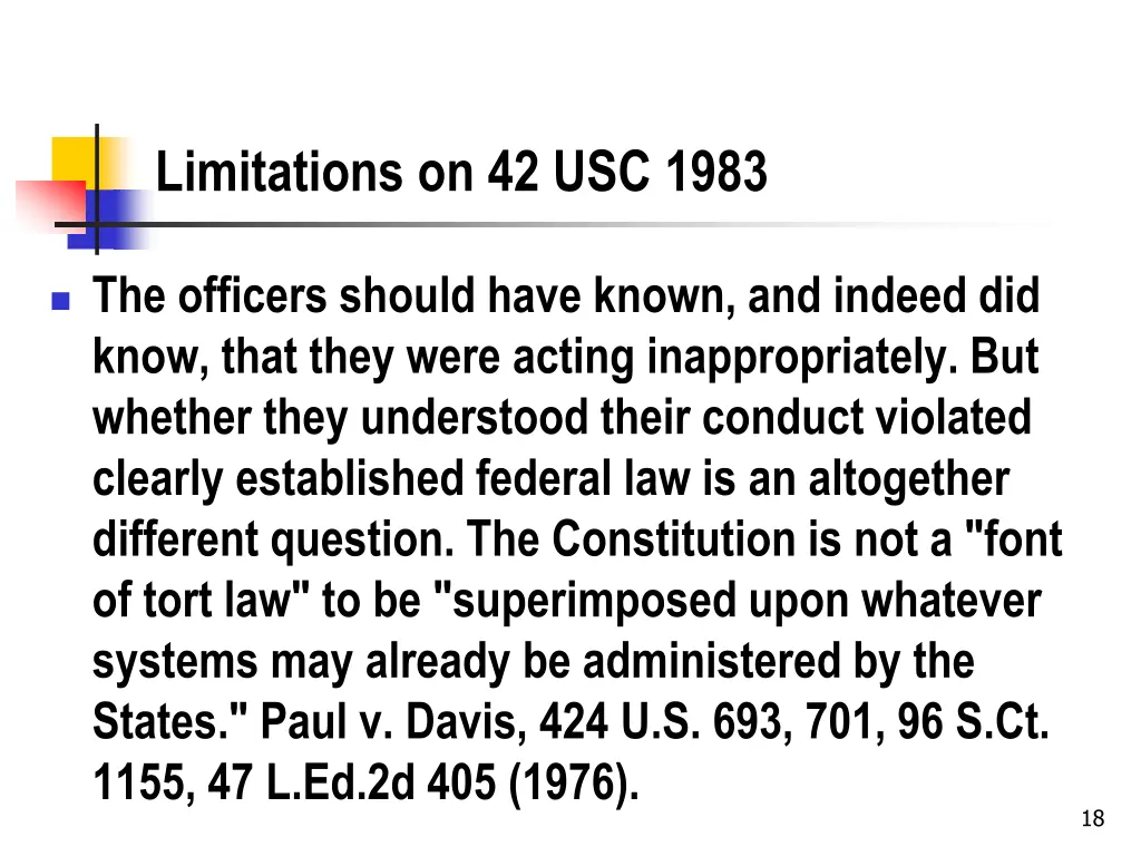 limitations on 42 usc 1983