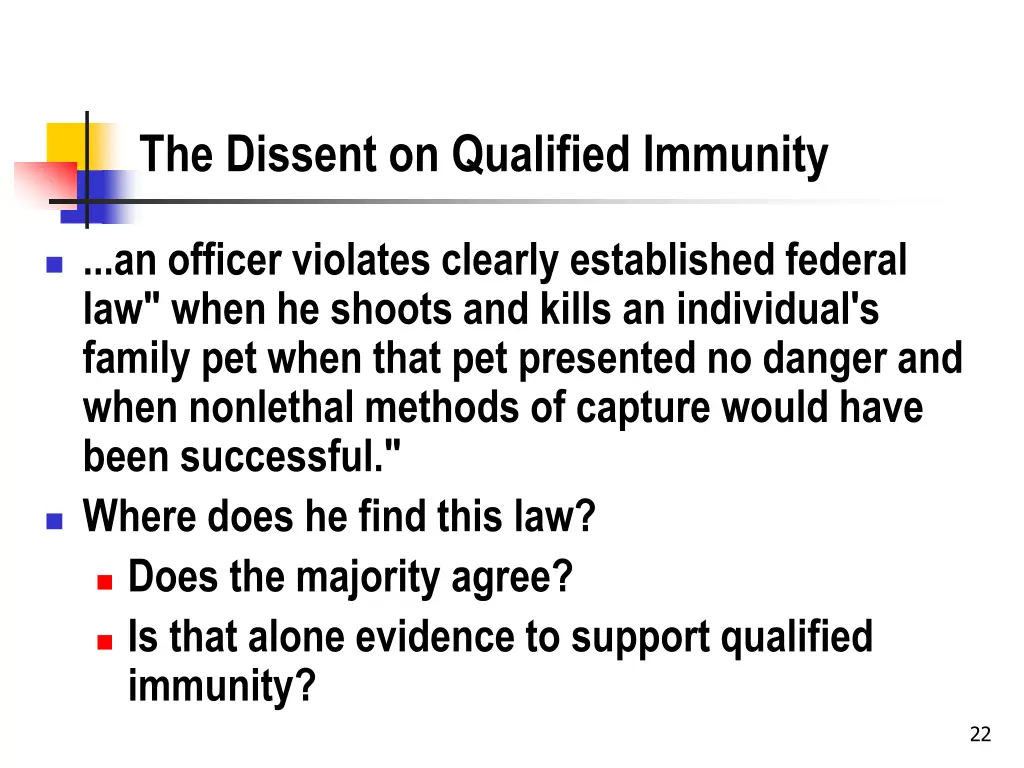 the dissent on qualified immunity