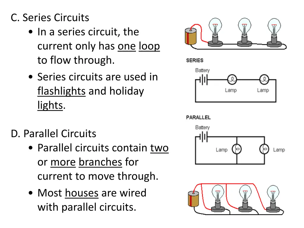 c series circuits in a series circuit the current