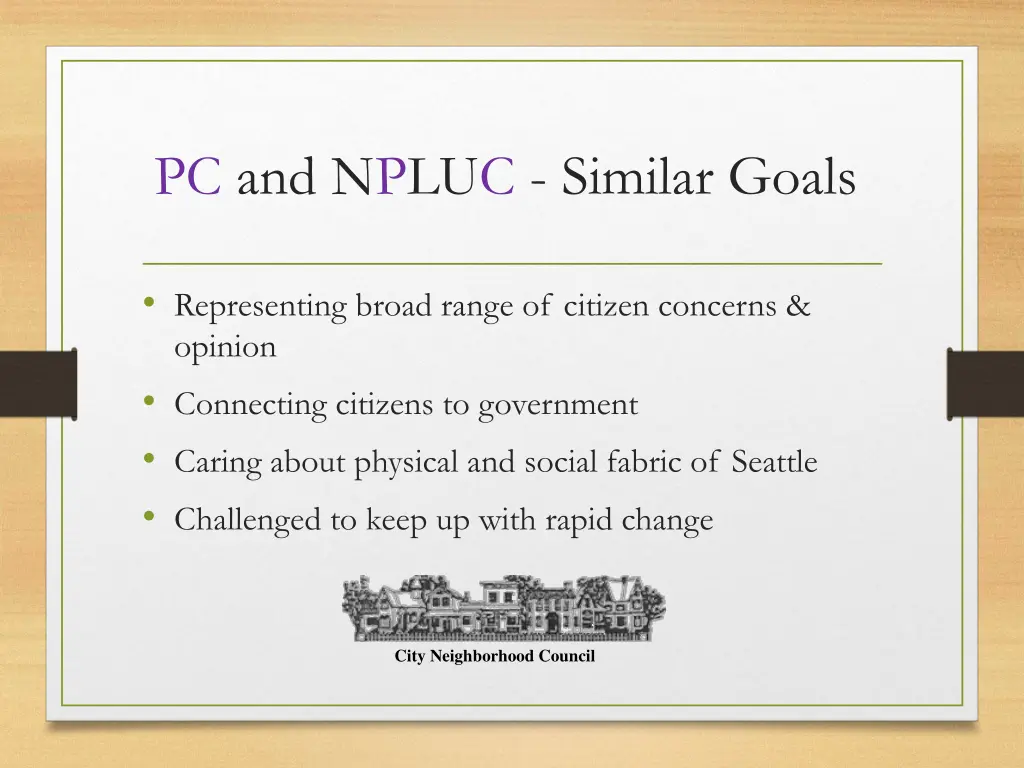 pc and npluc similar goals