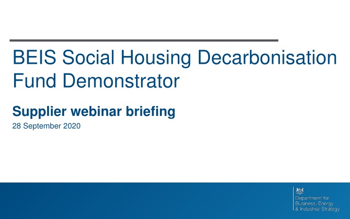 beis social housing decarbonisation fund