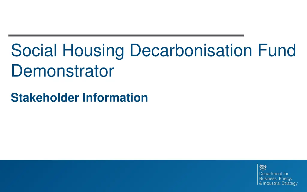 social housing decarbonisation fund demonstrator