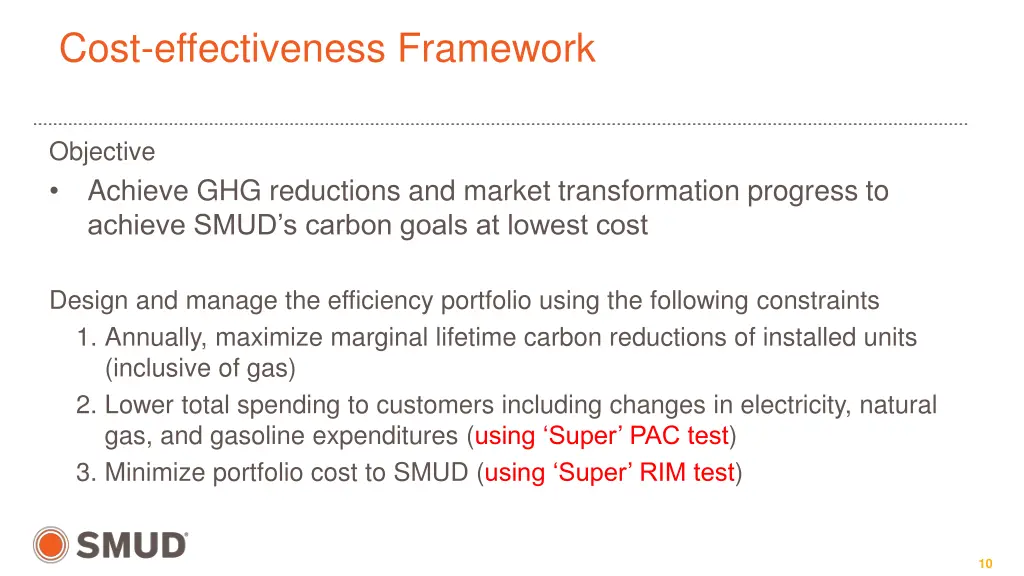 cost effectiveness framework