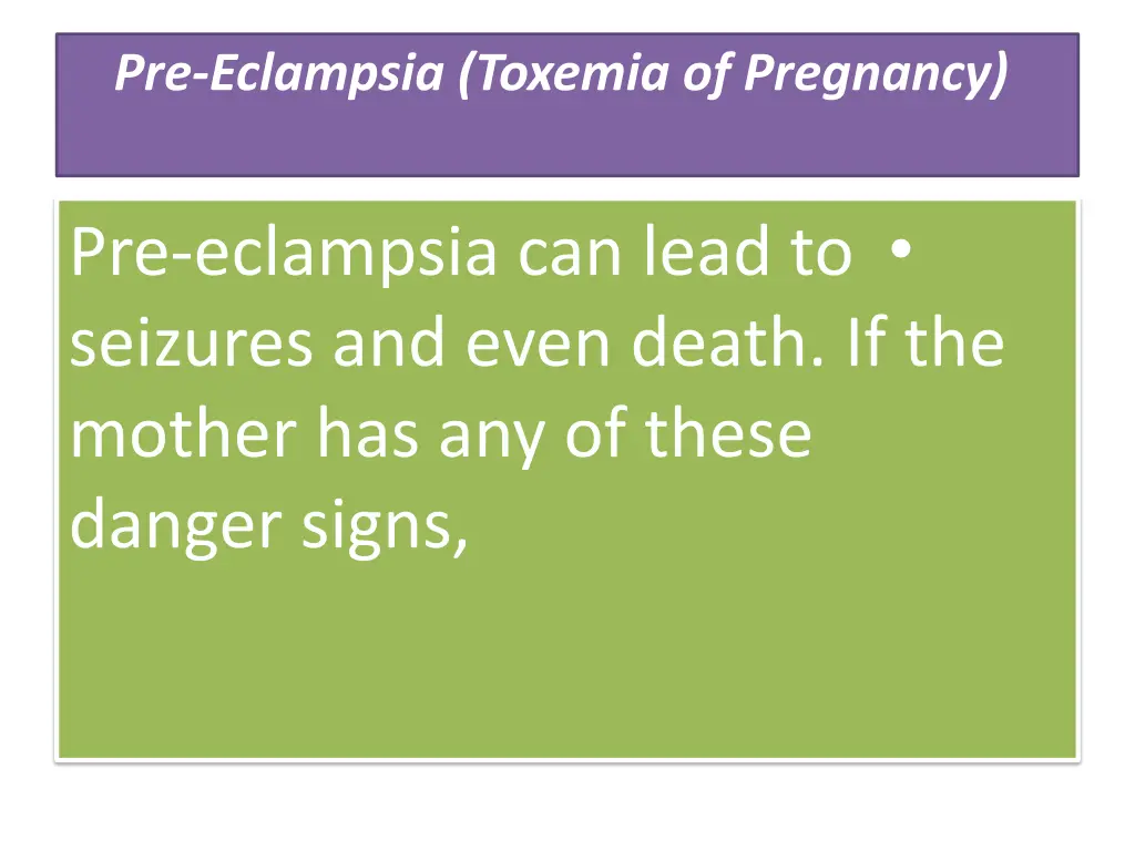 pre eclampsia toxemia of pregnancy