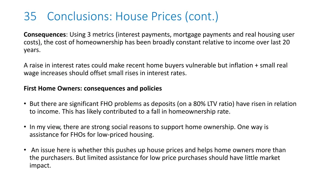 35 conclusions house prices cont