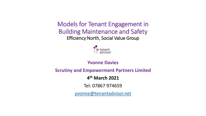 models for tenant engagement in models for tenant