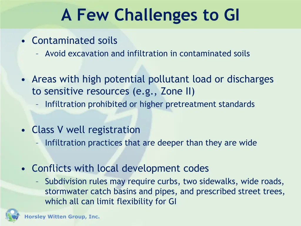 a few challenges to gi