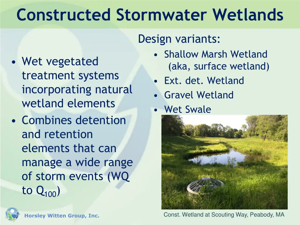 constructed stormwater wetlands